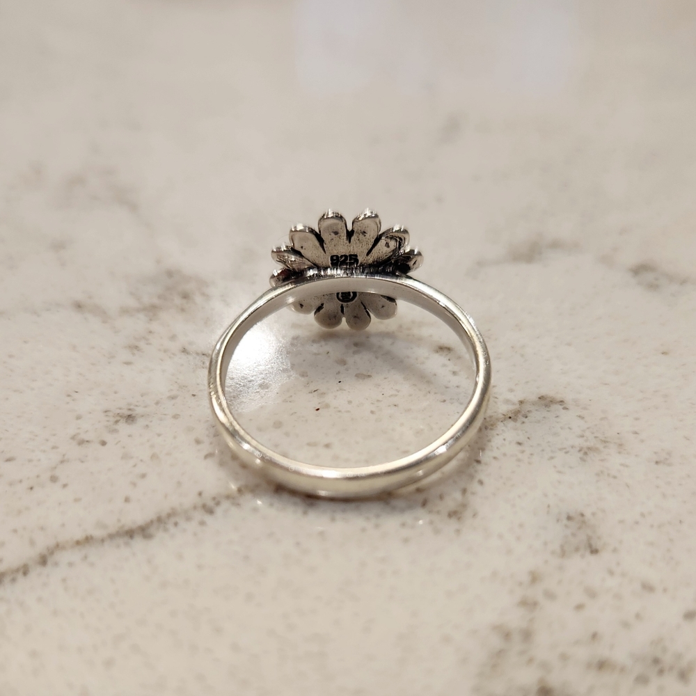 New Sterling Silver Sunflower Ring - image 6